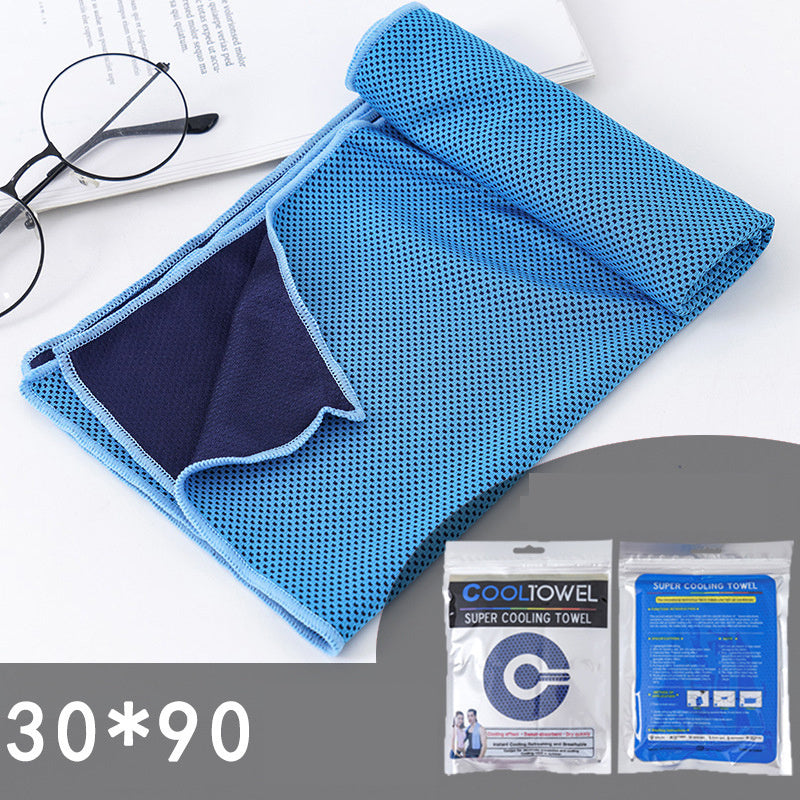 Outdoor Yoga Exercise Two-Color Cooling Towel Outdoor DealSniper.net Light Blue 30x90cm 1PC