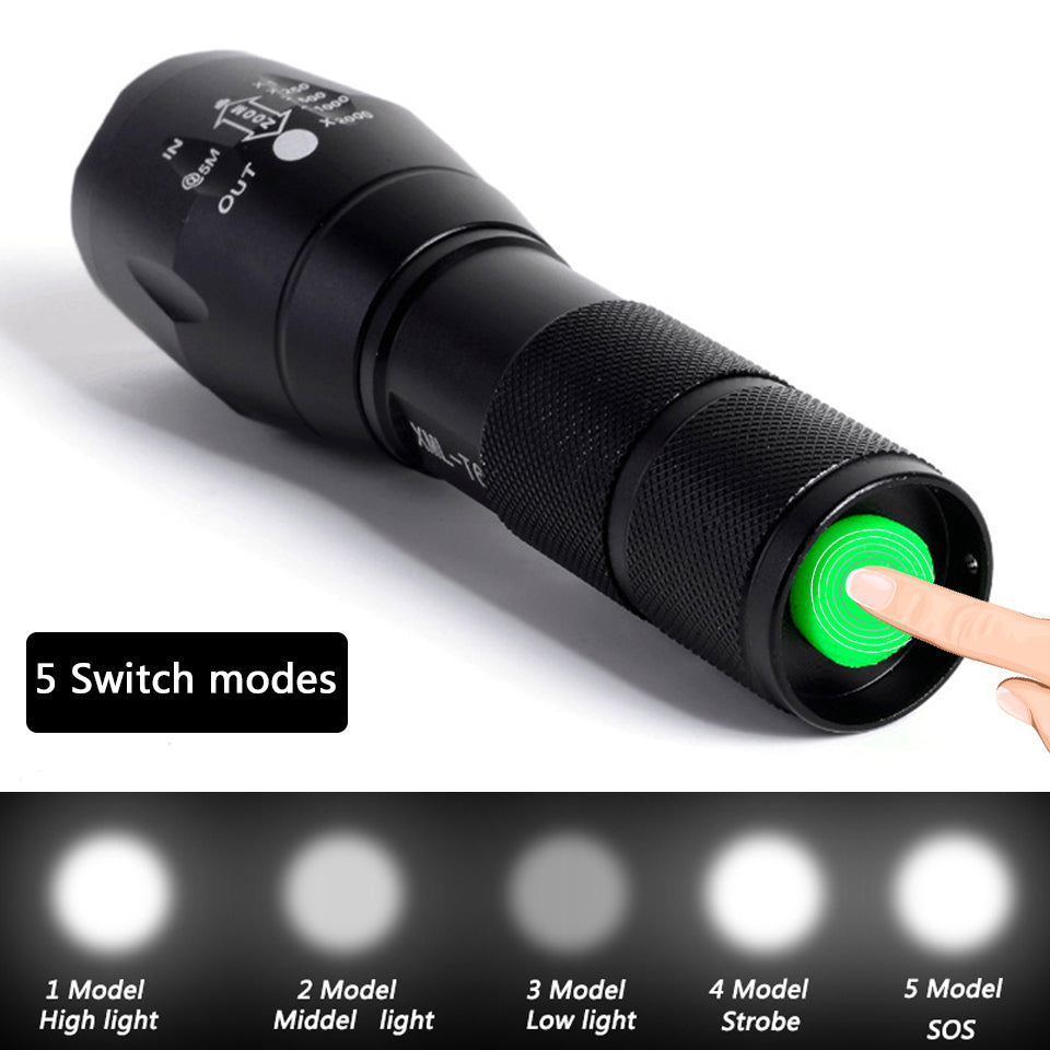 Strong Light Flashlight Special Forces Rechargeable Camping Flashlight Outdoor dealsniper-net