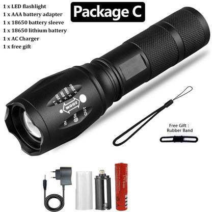 Strong Light Flashlight Special Forces Rechargeable Camping Flashlight Outdoor dealsniper-net