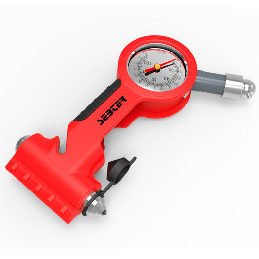 Tyre Pressure Gauge Safety Hammer Broken Window Vehicle dealsniper-net Red