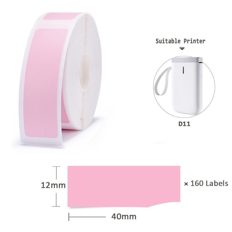 Niimbot D11 Mini Label Printer Paper Supermarket Price Label Gadgets DealSniper.net Pink 12x40mm