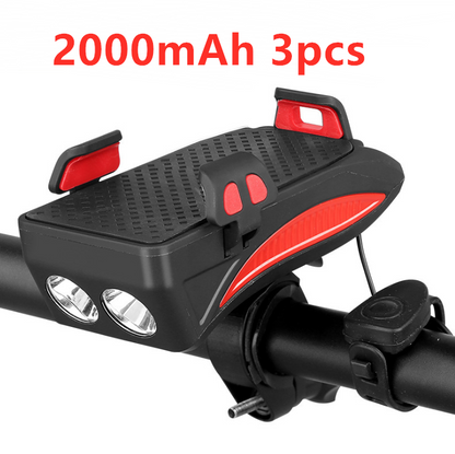 Motorcycle Bicycle Phone Holder Support Charging For Cell Phone Vehicle dealsniper-net Red 2000mAh 3pcs