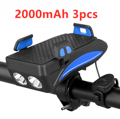 Motorcycle Bicycle Phone Holder Support Charging For Cell Phone Vehicle dealsniper-net Blue 2000mAh 3pcs