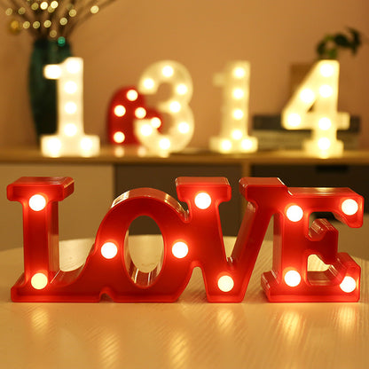 Luminous LED Letter Number Night Light English Alphabet Number Home Decor DealSniper.net
