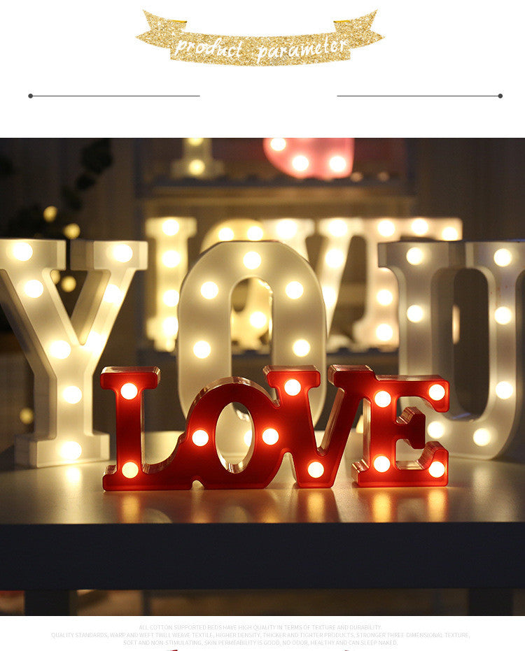 Luminous LED Letter Number Night Light English Alphabet Number Home Decor DealSniper.net