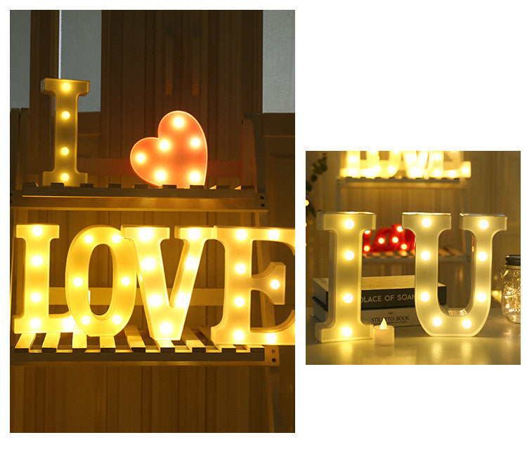 Luminous LED Letter Number Night Light English Alphabet Number Home Decor DealSniper.net