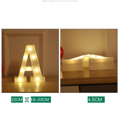 Luminous LED Letter Number Night Light English Alphabet Number Home Decor DealSniper.net