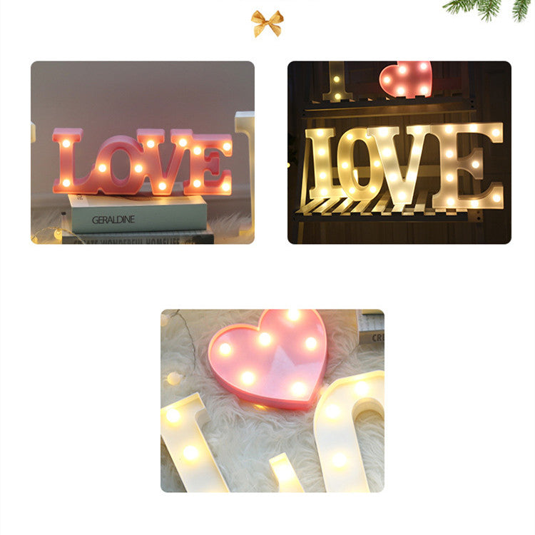 Luminous LED Letter Number Night Light English Alphabet Number Home Decor DealSniper.net