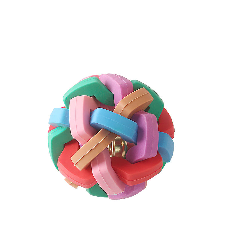 Pet Bite Resistant Colorful Sounding Bell Ball Toy Pets dealsniper-net Colorful S