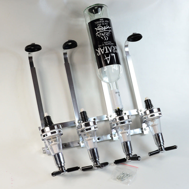 4-head wall-mounted wine pouring rack Kitchen DealSniper.net