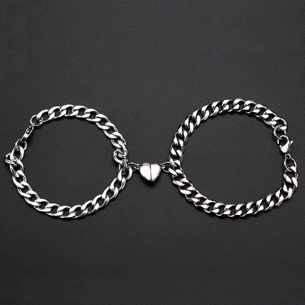 Love Magnet Attracts a Pair Of Male And Female Couple Bracelets Jewelry dealsniper-net