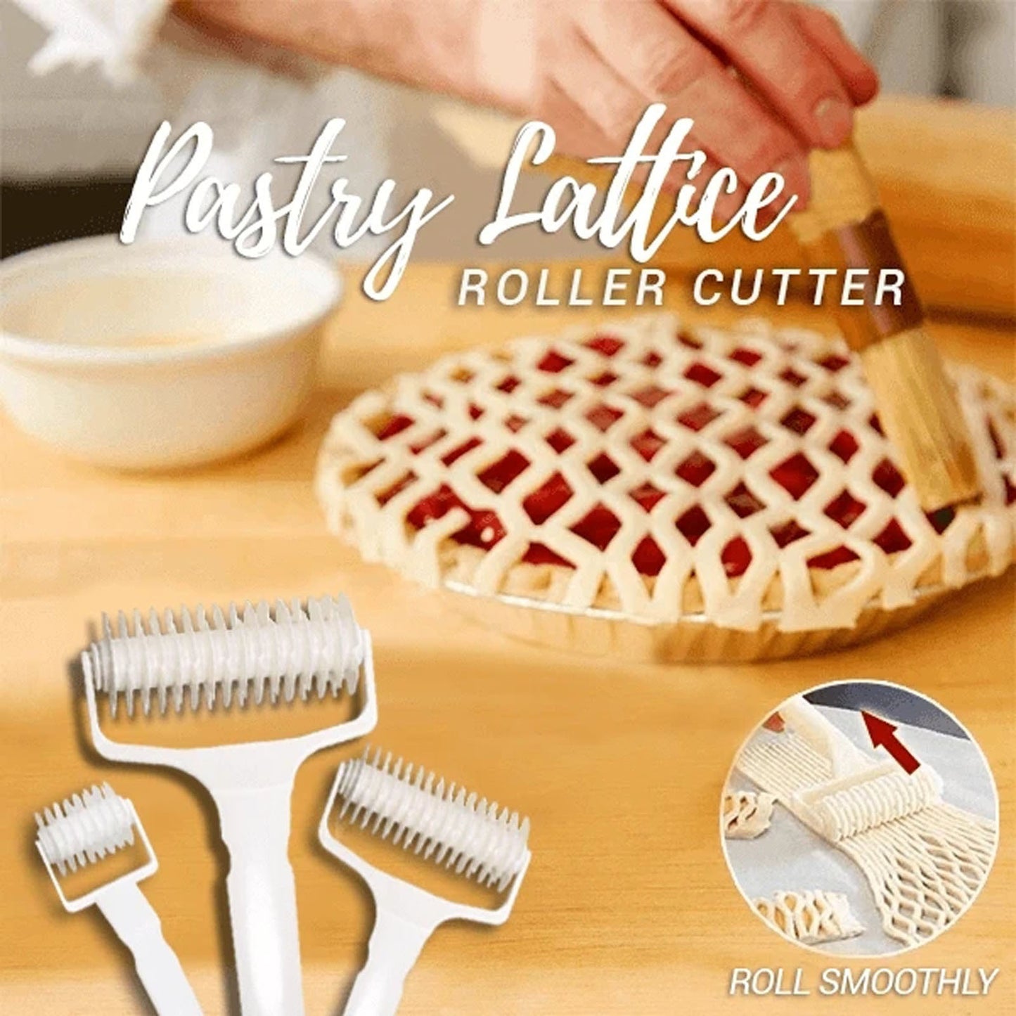 Kitchen Pizza Roller Pin Bread Hole Puncher DIY Baking Needle Kitchen DealSniper.net