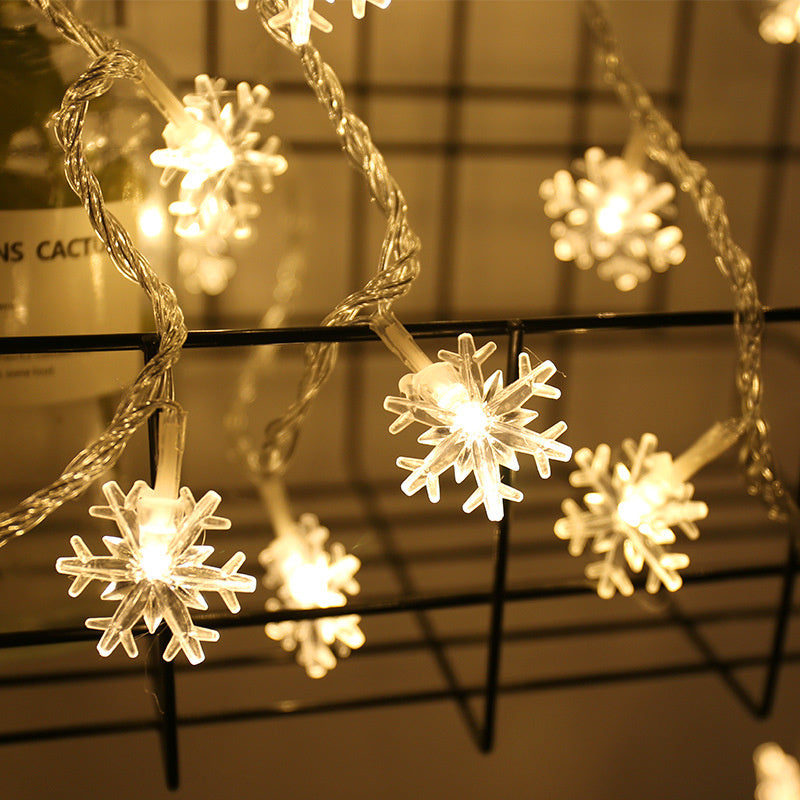 Snowflake String Light Garlands Ornaments Christmas Tree Decorations Outdoor DealSniper.net Warm White 1.5m