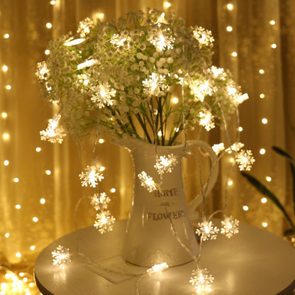 Snowflake String Light Garlands Ornaments Christmas Tree Decorations Outdoor dealsniper-net