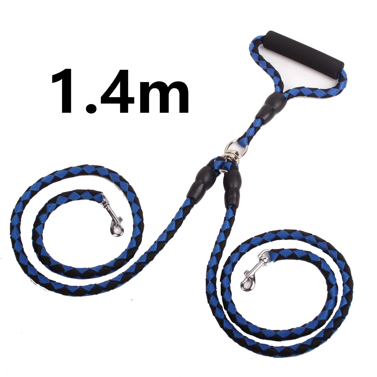 Double-Ended Traction Rope For Walking The Dog Hand-Double-Ended Pets Gym From House Blue1.4m