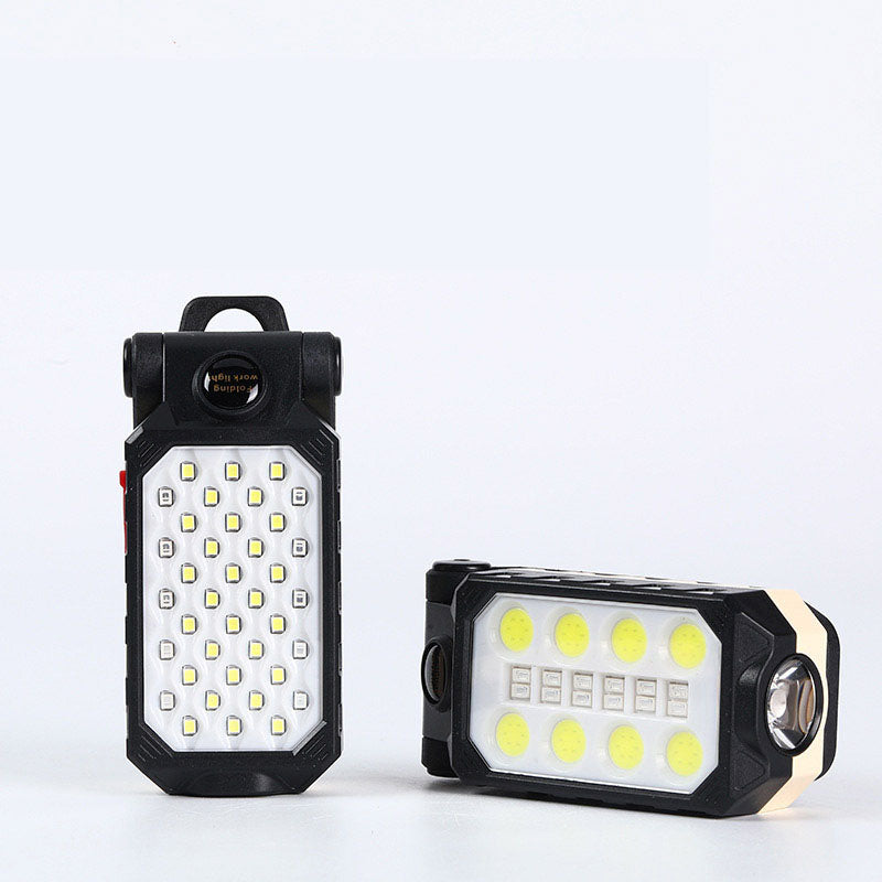 Folding USB Rechargeable COB Work Light Portable LED Flashlight Outdoor DealSniper.net