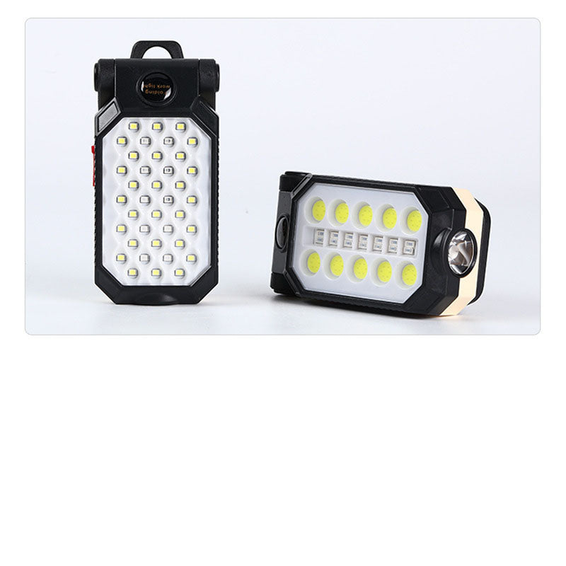 Folding USB Rechargeable COB Work Light Portable LED Flashlight Outdoor DealSniper.net