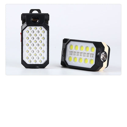 Folding USB Rechargeable COB Work Light Portable LED Flashlight Outdoor DealSniper.net