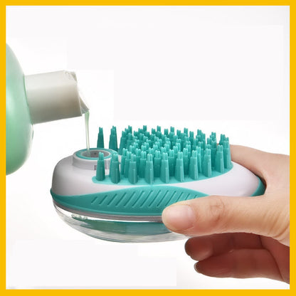 Pet Supplies Bath Brush Massage Comb Can Store Bath Liquid Silicone Brush For Cats And Dogs Pets dealsniper-net