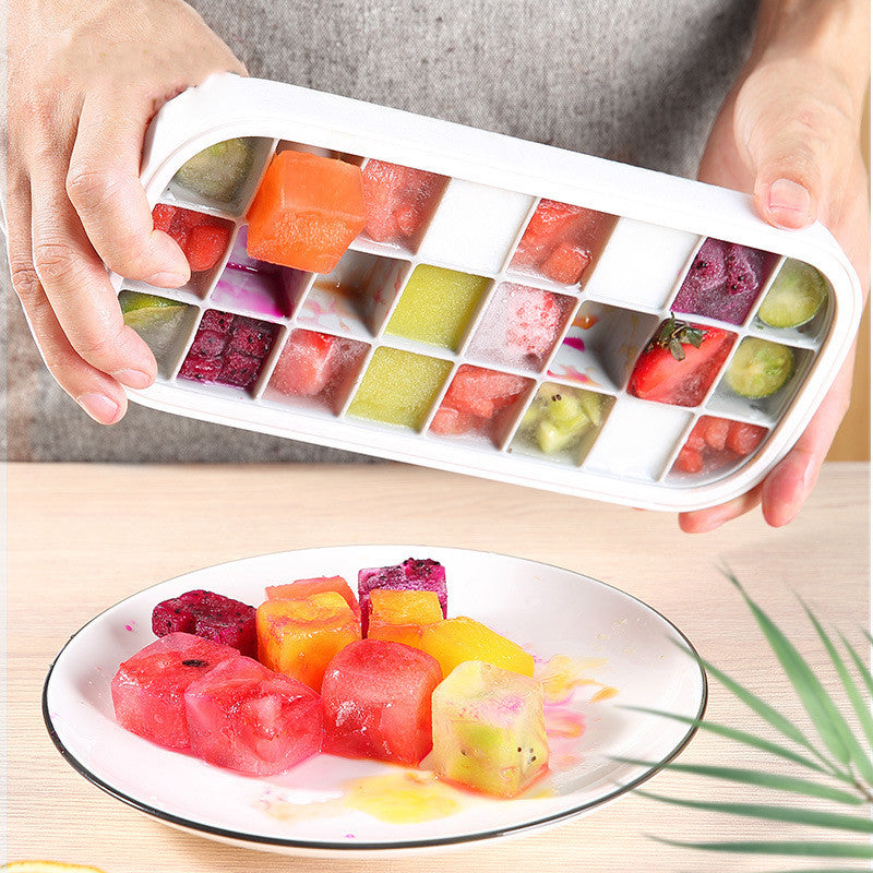 Ice Mold Household Ice Box Freezer With Cover Artifact Silicone Refrigerator Ice Mold Kitchen dealsniper-net