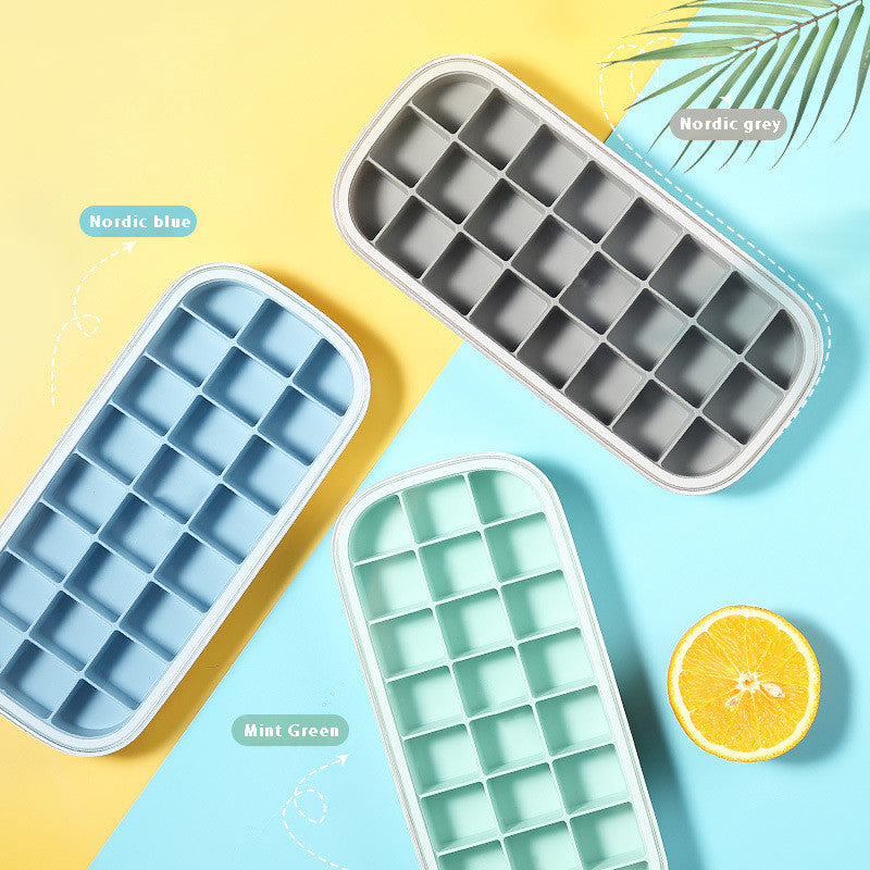 Ice Mold Household Ice Box Freezer With Cover Artifact Silicone Refrigerator Ice Mold Kitchen dealsniper-net