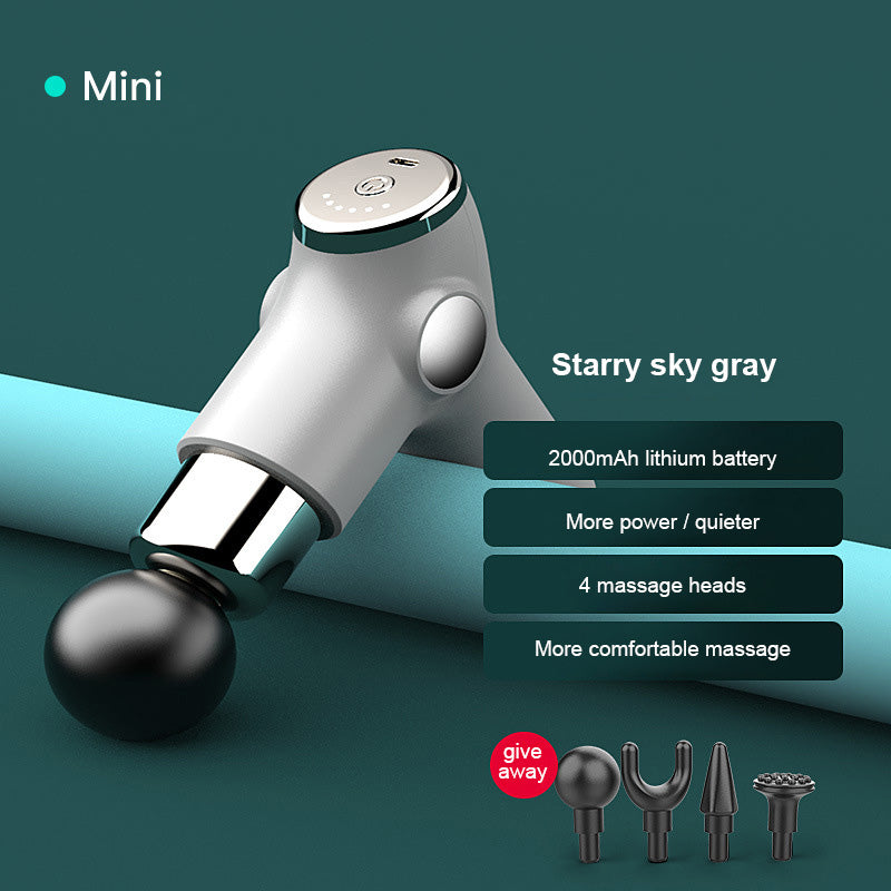 Electric Deep Muscle Vibration Massager Health dealsniper-net Grey Button type