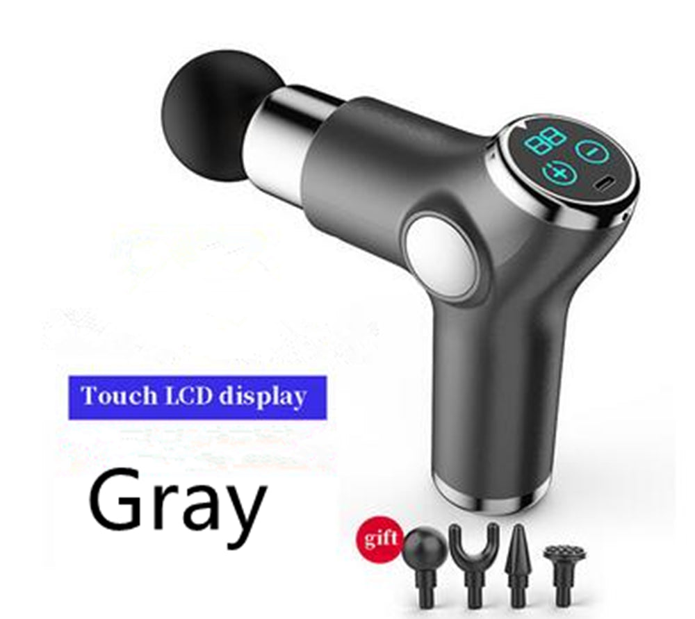 Electric Deep Muscle Vibration Massager Health dealsniper-net Grey LCD type