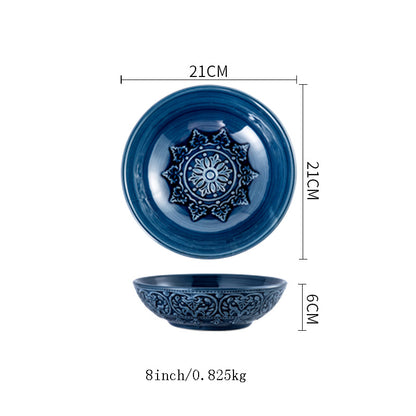 Baroque Dishware Household Bowl Nordic Style Ceramic Set Kitchen DealSniper.net 3 Style 1PC