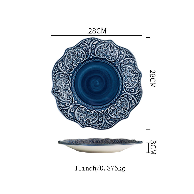 Baroque Dishware Household Bowl Nordic Style Ceramic Set Kitchen DealSniper.net 5 Style 1PC