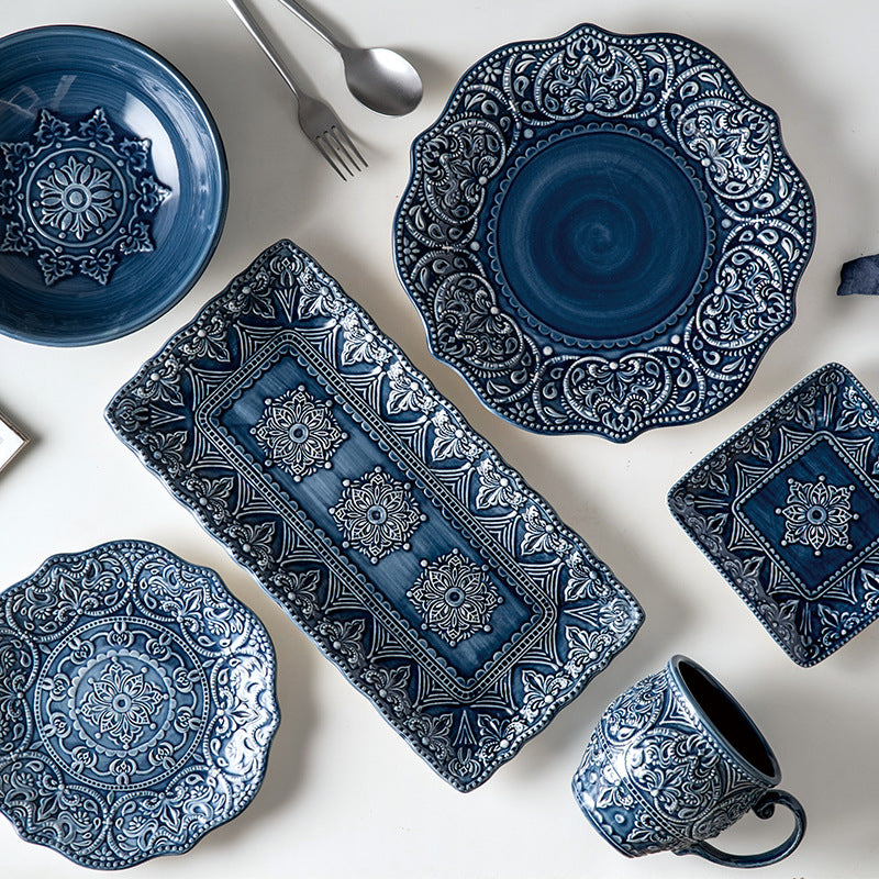 Baroque Dishware Household Bowl Nordic Style Ceramic Set Kitchen DealSniper.net