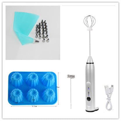 Milk Frother Kitchen DealSniper.net Silver set