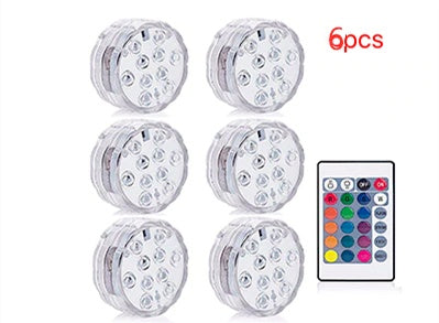 Light round candle lamp, LED for battery submersible lamp Home Decor dealsniper-net 6pcs