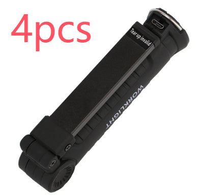 COB LED Tactical Flashlight USB Rechargeable Torch Work Light Outdoor DealSniper.net 14.8x5cm 4pcs