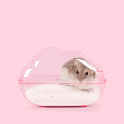Hamster Cloud Bathroom Toilet Dual-Purpose Bathtub Pets Gym From House Pink M