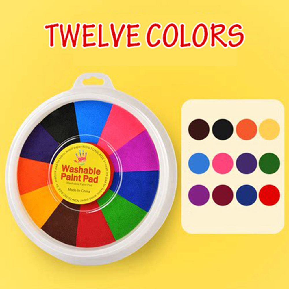 New Hot Selling Kindergarten Finger Print Mud Non-toxic Washable Pigment Kids DealSniper.net 12Colors