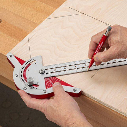 Woodworkers Edge Ruler Protractor Angle Protractor Two Arm Woodworking Ruler Tools dealsniper-net