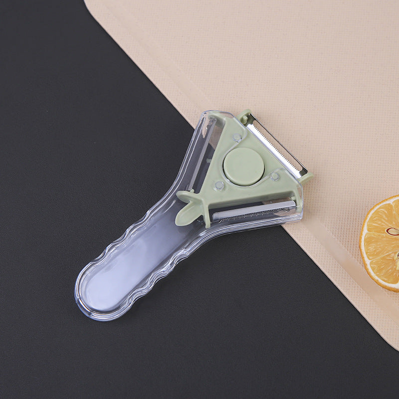 Creative Peeler Three-in-one Peeling Knife Fruit Peeling Knife Kitchen DealSniper.net Nordic Green