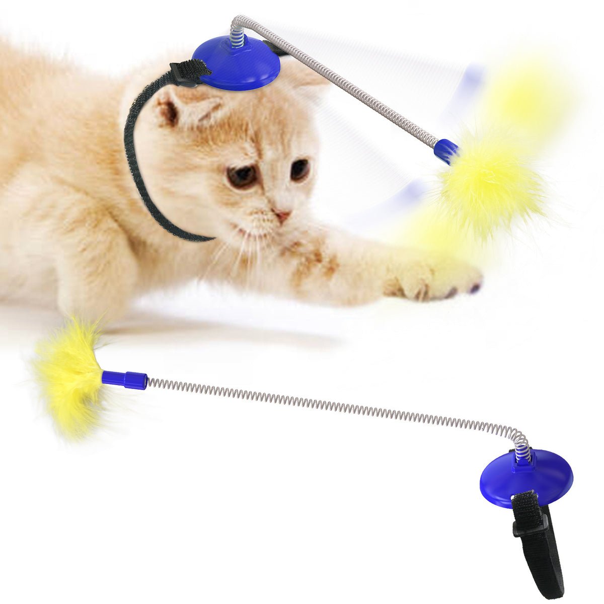 Kitty Relief Feather Funny Cat Stick Pets DealSniper.net American blue