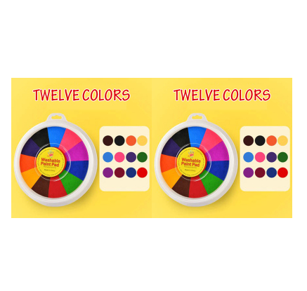 New Hot Selling Kindergarten Finger Print Mud Non-toxic Washable Pigment Kids DealSniper.net 12Colors 2pcs