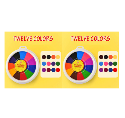 New Hot Selling Kindergarten Finger Print Mud Non-toxic Washable Pigment Kids DealSniper.net 12Colors 2pcs
