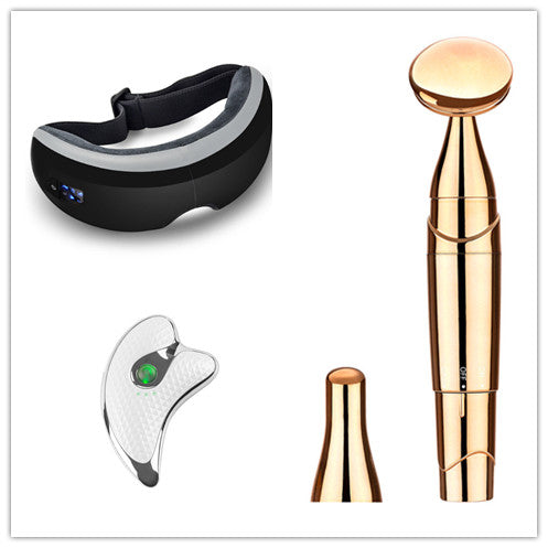 Bluetooth Music Eye Massager Air Pressure Hot Compress Dark Circles Eye Care Women dealsniper-net Cool black set