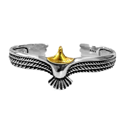 Viking Eagle Cuff Bracelet Valentines Day Gift For Boyfriend Jewelry dealsniper-net Gold