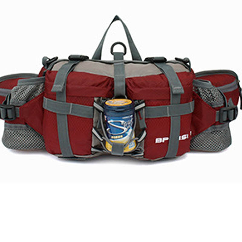 Outdoor Sports Multifunctional Mountaineering Waist Bag Men dealsniper-net Deep red