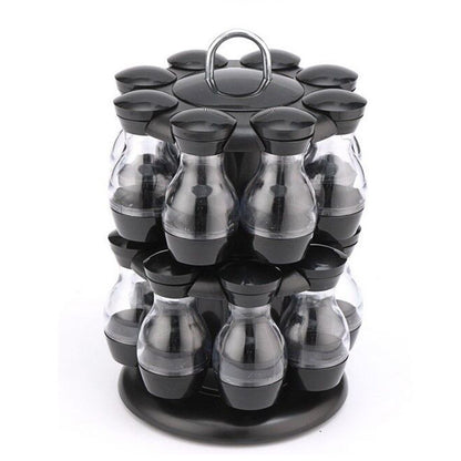 Double-layer Rotating Spice Rack For Household Kitchen Kitchen DealSniper.net 16bottle set