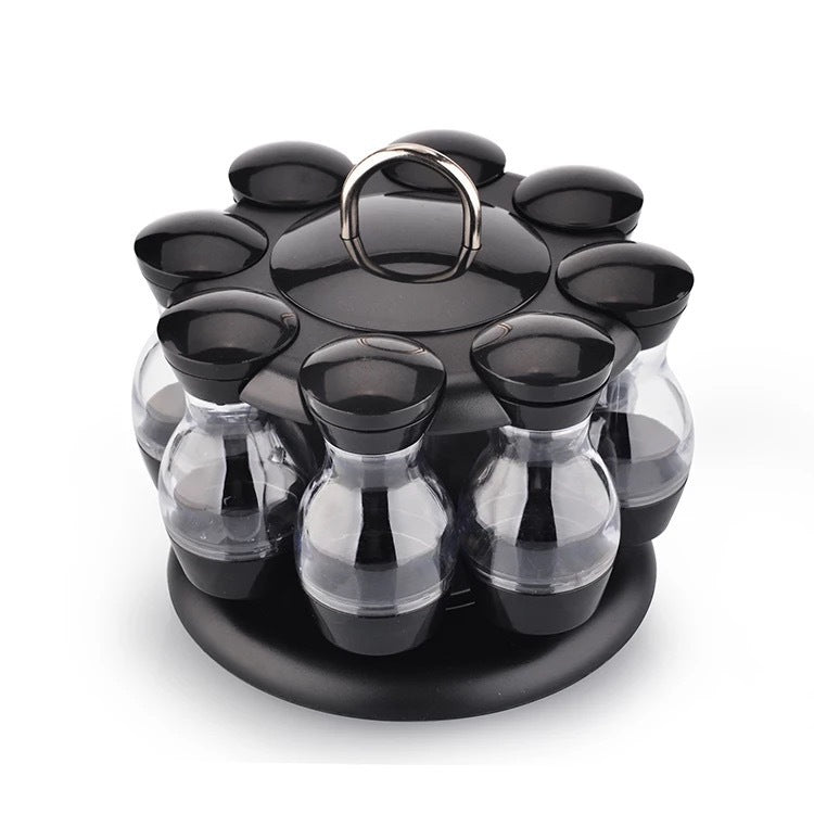 Double-layer Rotating Spice Rack For Household Kitchen Kitchen DealSniper.net 8bottle set