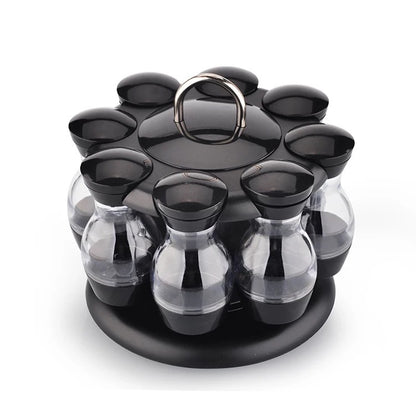 Double-layer Rotating Spice Rack For Household Kitchen Kitchen DealSniper.net 8bottle set