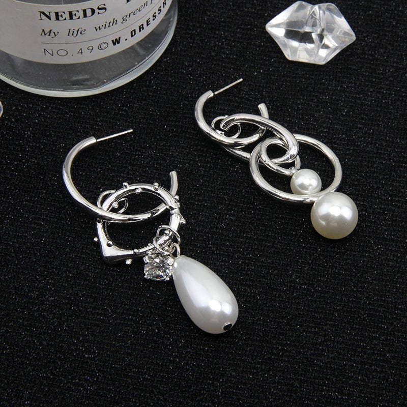 S925 Silver Needle European And American Tide Niche Design Sense Jewelry dealsniper-net