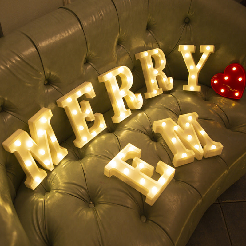 Luminous LED Letter Number Night Light English Alphabet Number Home Decor DealSniper.net