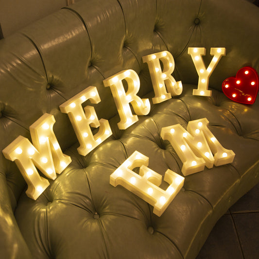 Luminous LED Letter Number Night Light English Alphabet Number Home Decor DealSniper.net