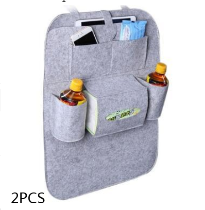 Multi-Purpose Auto Seat Organizer Bag Vehicle dealsniper-net Light grey 2pcs